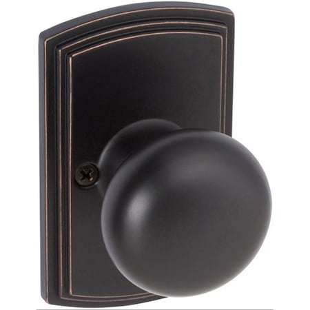 Delaney Hardware Italian Collection Santo Edged Oil-Rubbed Bronze Dummy Door Knob 365607